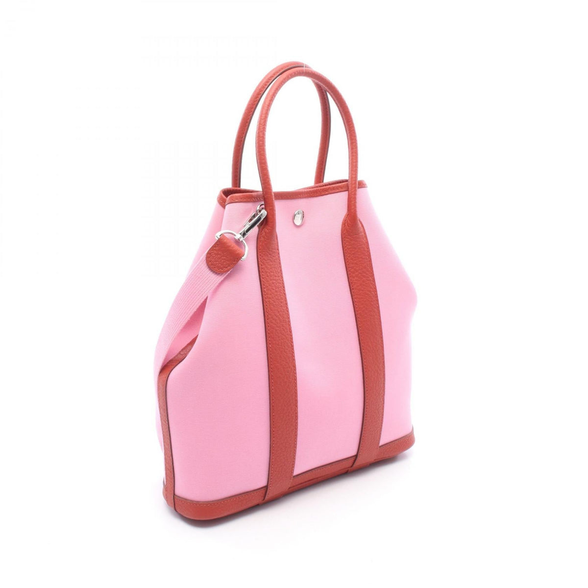 HERMES Garden File PM 2WAY Tote BagRouge duchesse Rouge duchesse Pink/Red Toile officier canvas Toile officier / Country leather 2104102530385