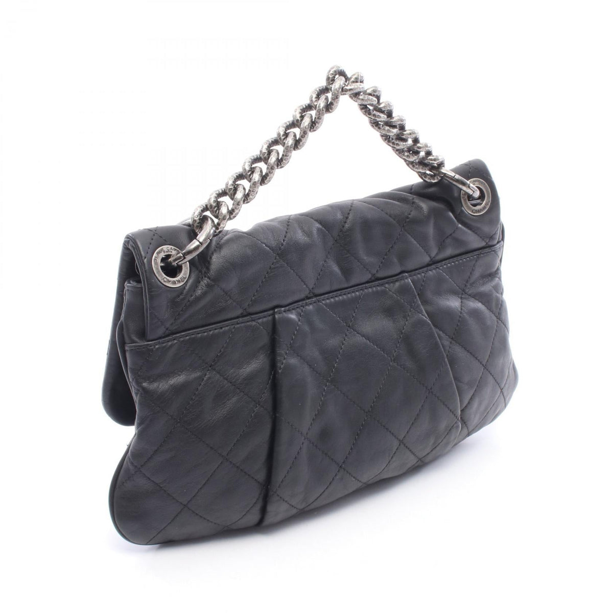 CHANEL Black Matelasse 2WAY leather 2104102530484