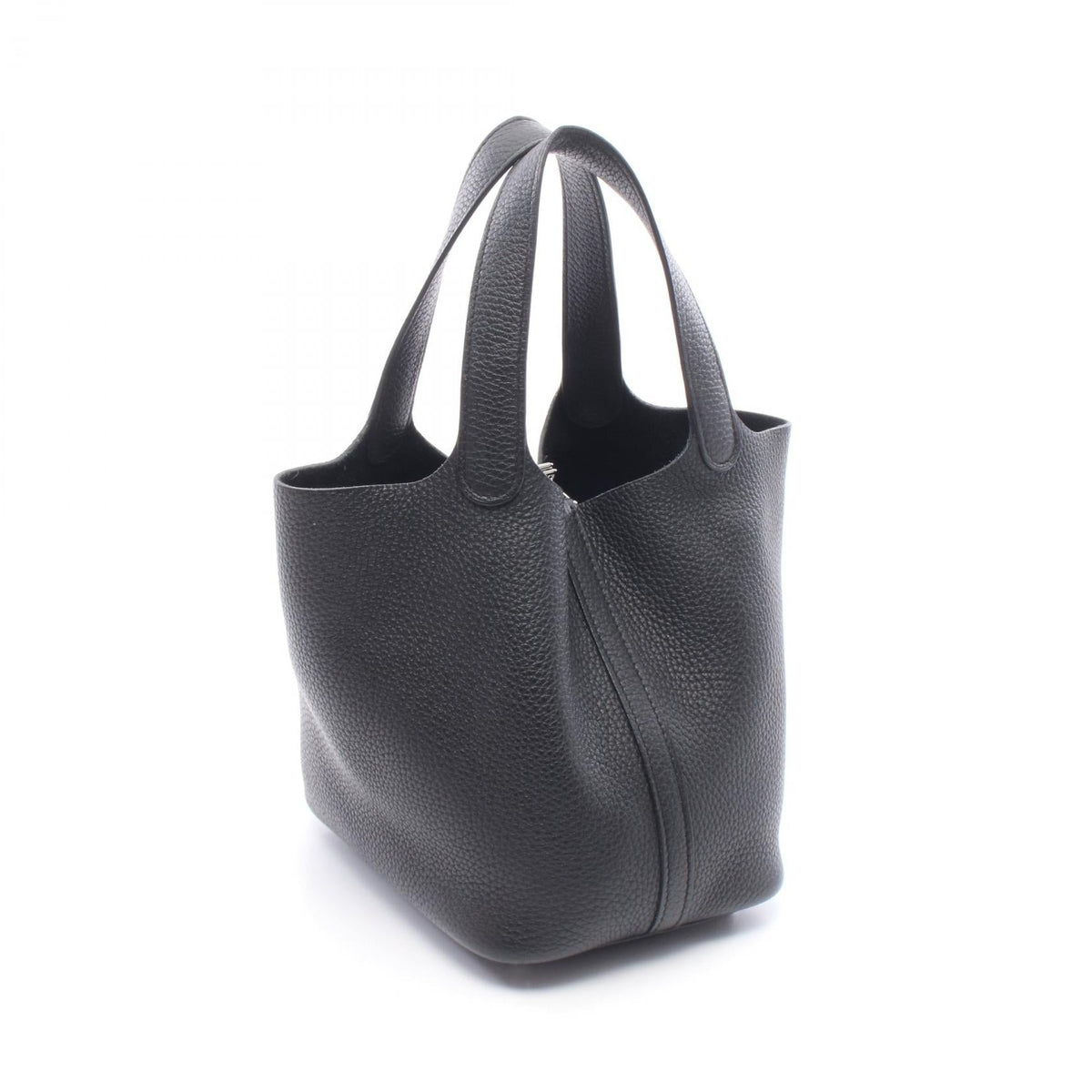 HERMES Picotin Lock PM Handbag Black Taurillon Clemence leather Taurillon Clemence 2106800640304