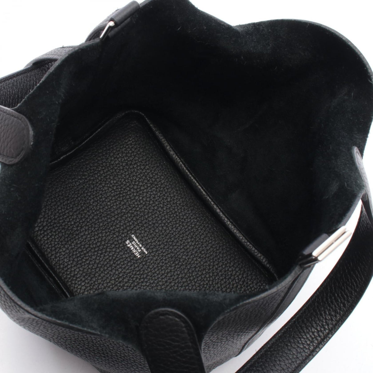 HERMES Picotin Lock PM Handbag Black Taurillon Clemence leather Taurillon Clemence 2106800640304