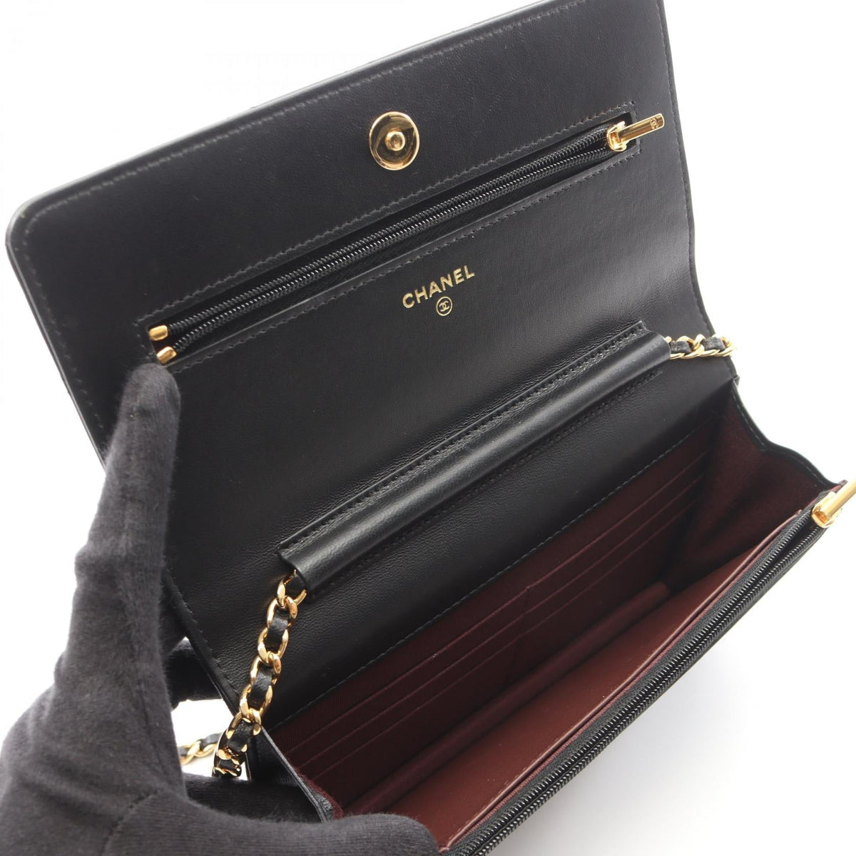 CHANEL Black Matelasse Lambskin (sheep leather) 2101220080488