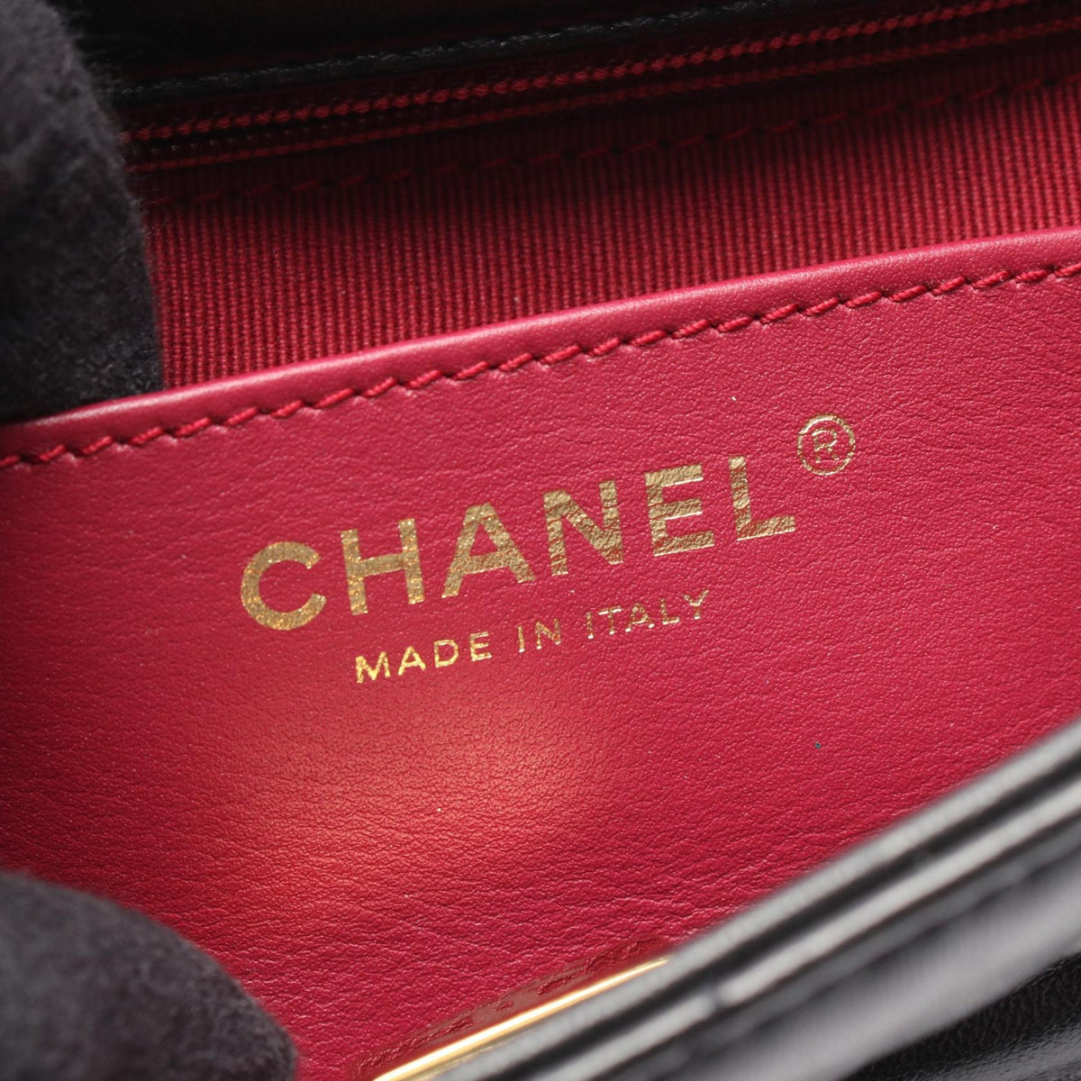 CHANEL Black Matelasse small flap leather 2106800639858