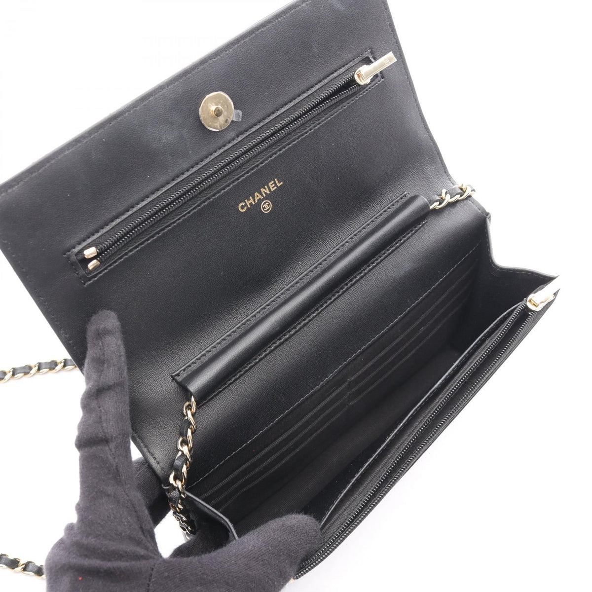 CHANEL Black Matelasse Icon Charm Lambskin (sheep leather) AP0250 2106800639735