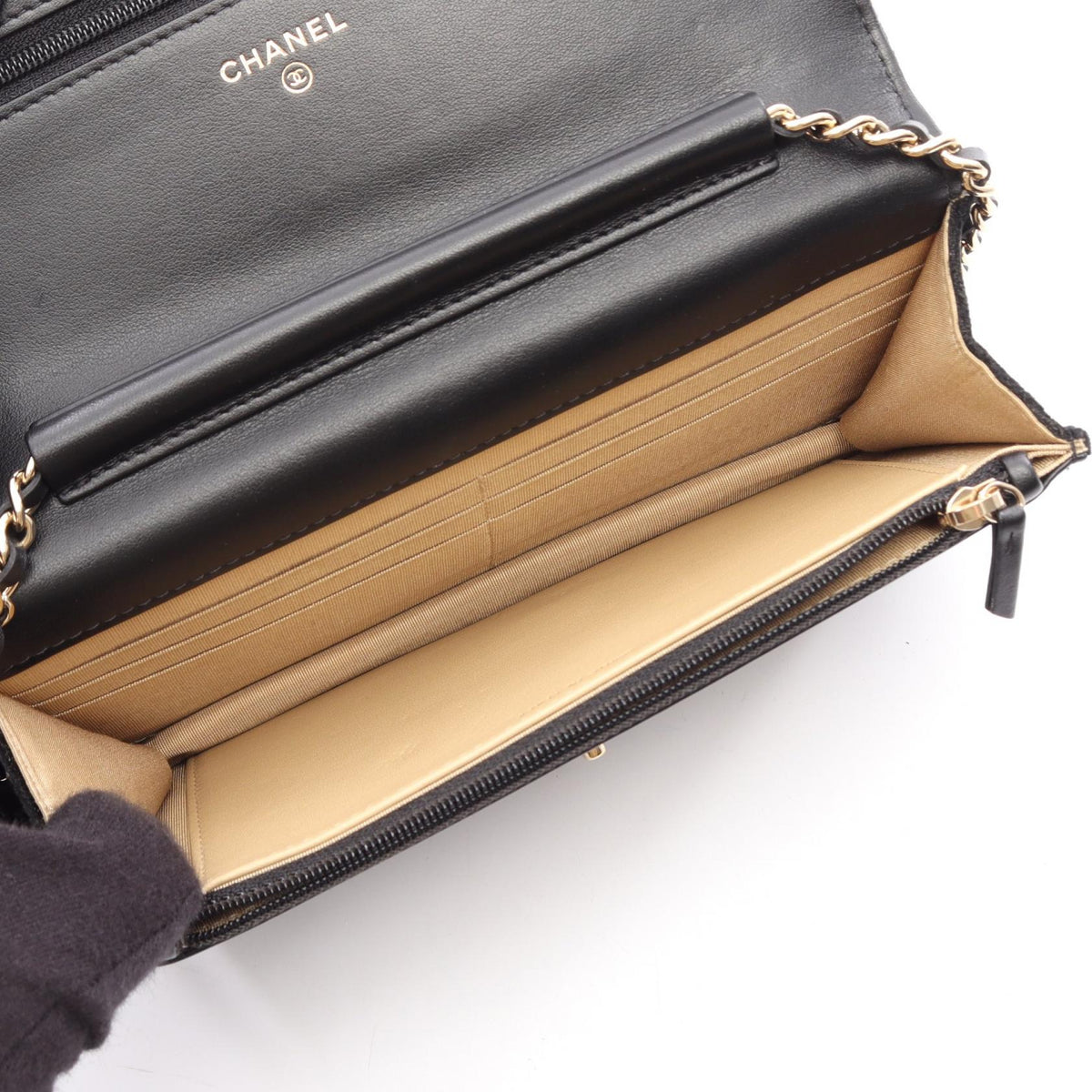 CHANEL Black Matelasse rhinestone Fabric 2106800639759