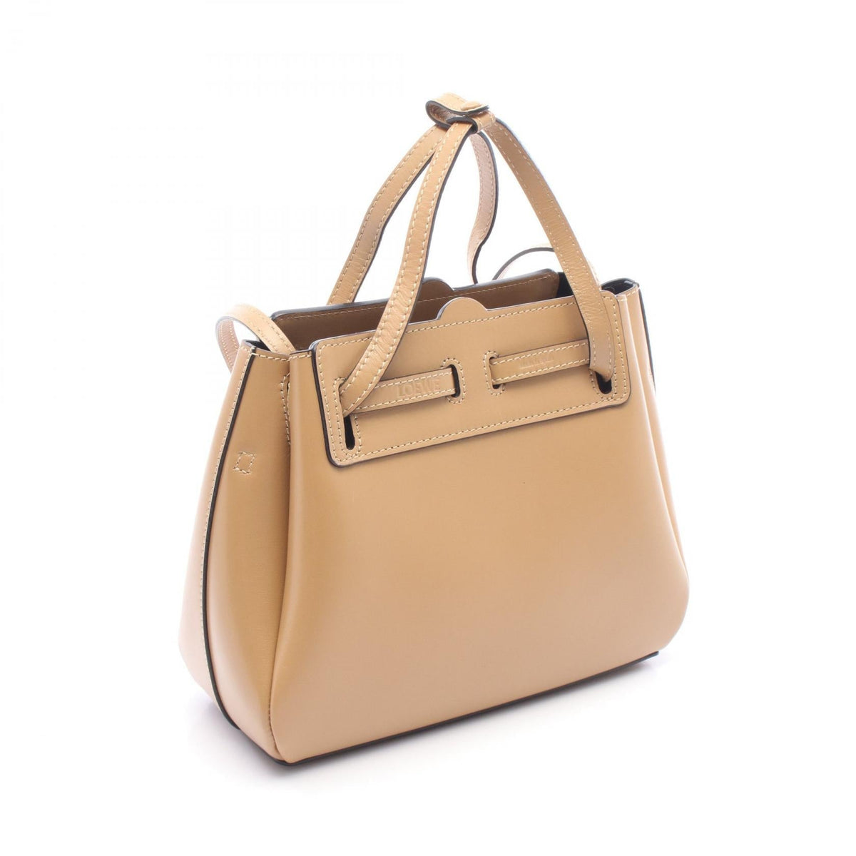 LOEWE LAZO MINI BAG Handbag Beige leather 2101220079826