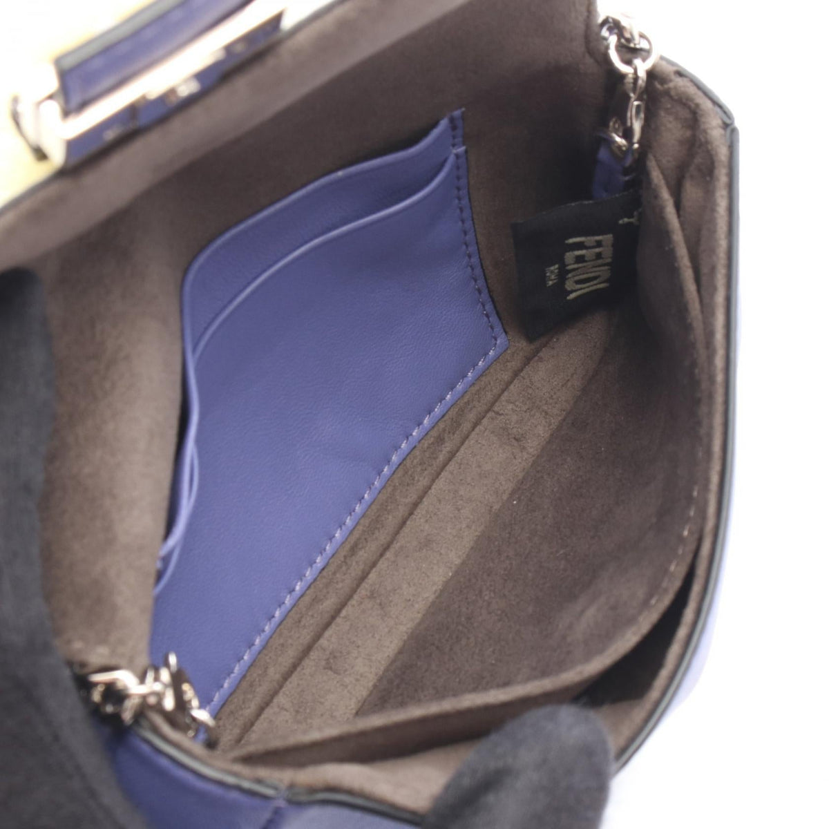 FENDI Micro bucket Shoulder Bag Purple/Yellow/Multicolor leather�fur 8M0354 2101220079864