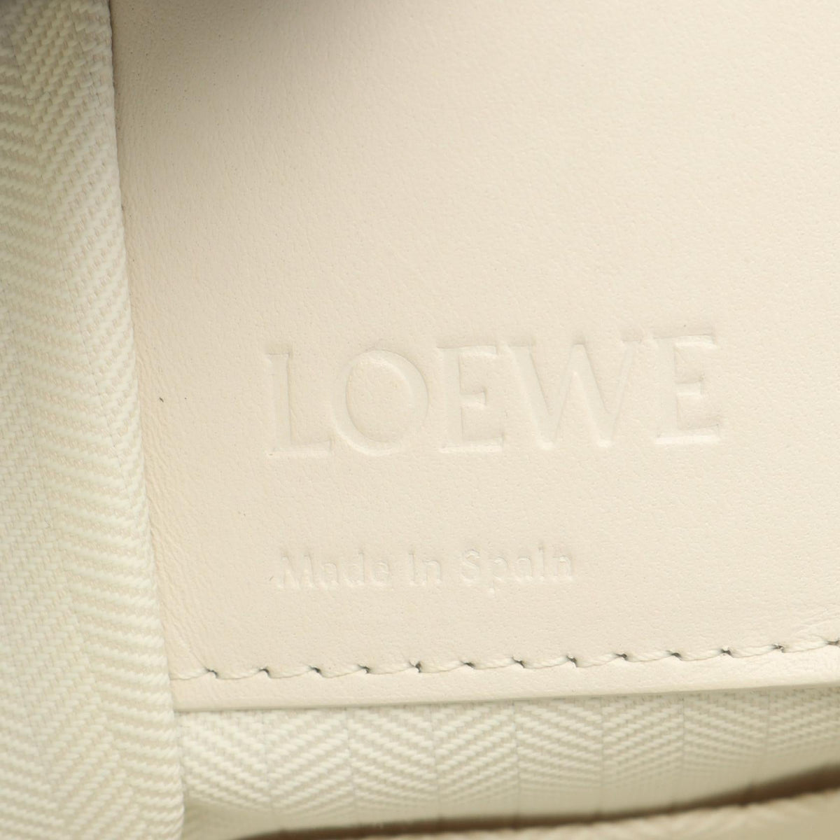 LOEWE Hammock Bag Compact 2-Way Handbag White leather 2101220079956