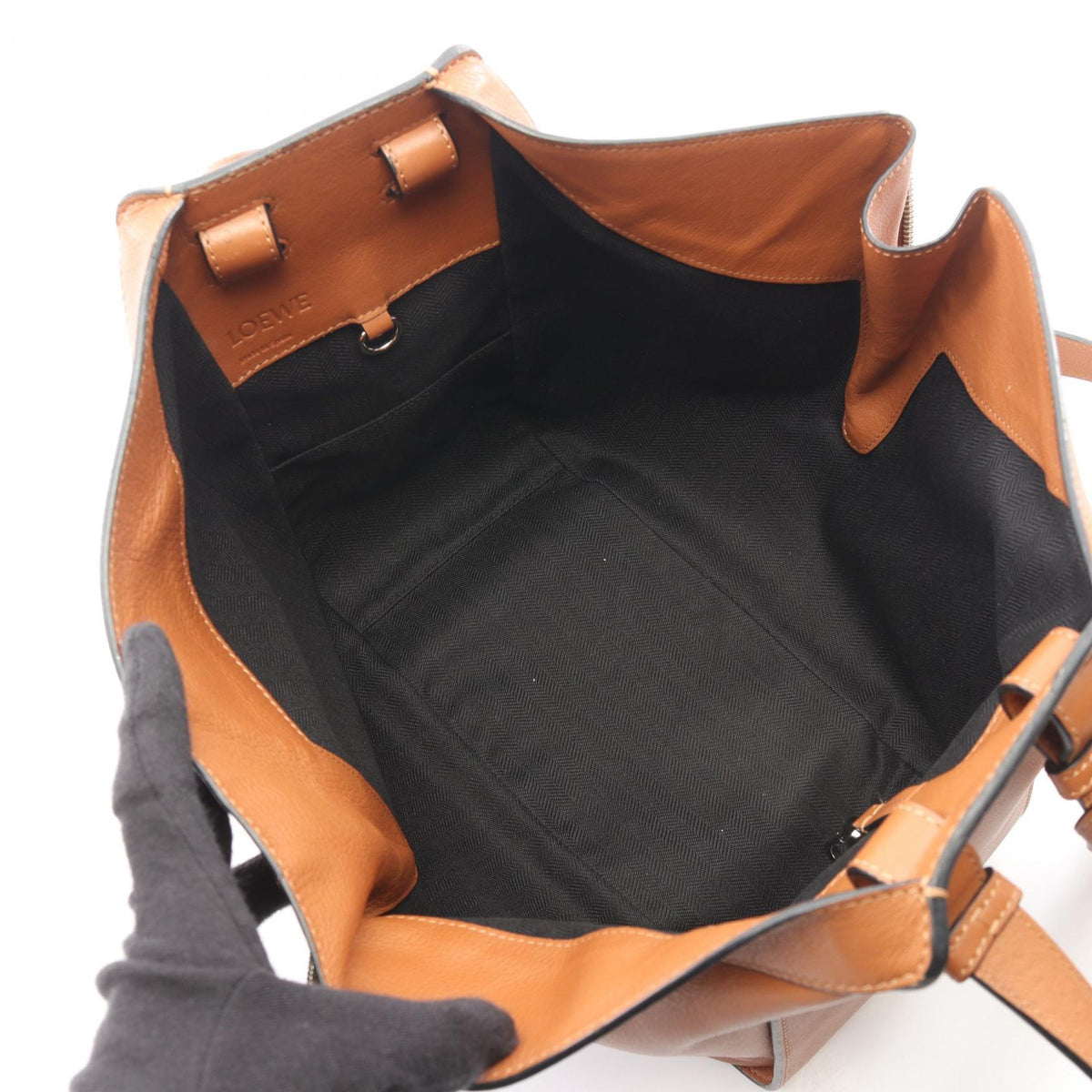 LOEWE HAMMOCK SMALL (2-Way Hammock) Handbag Brown leather 2101220079963