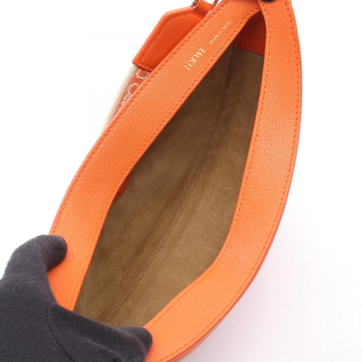 LOEWE Luna SMALL Shoulder Bag Orange leather 2101220079970