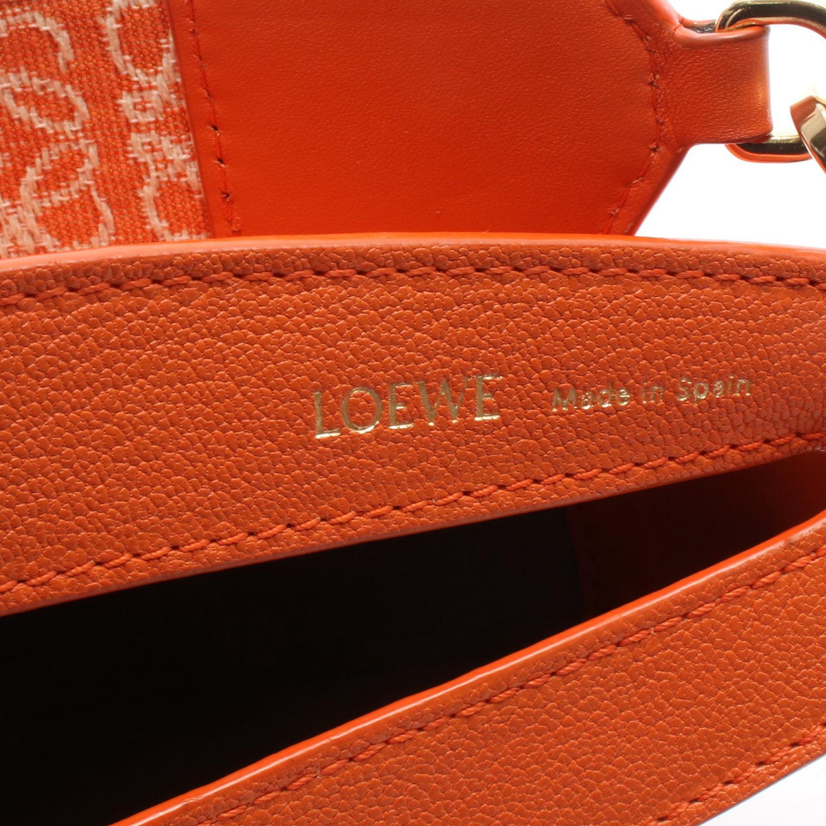 LOEWE Luna SMALL Shoulder Bag Orange leather 2101220079970