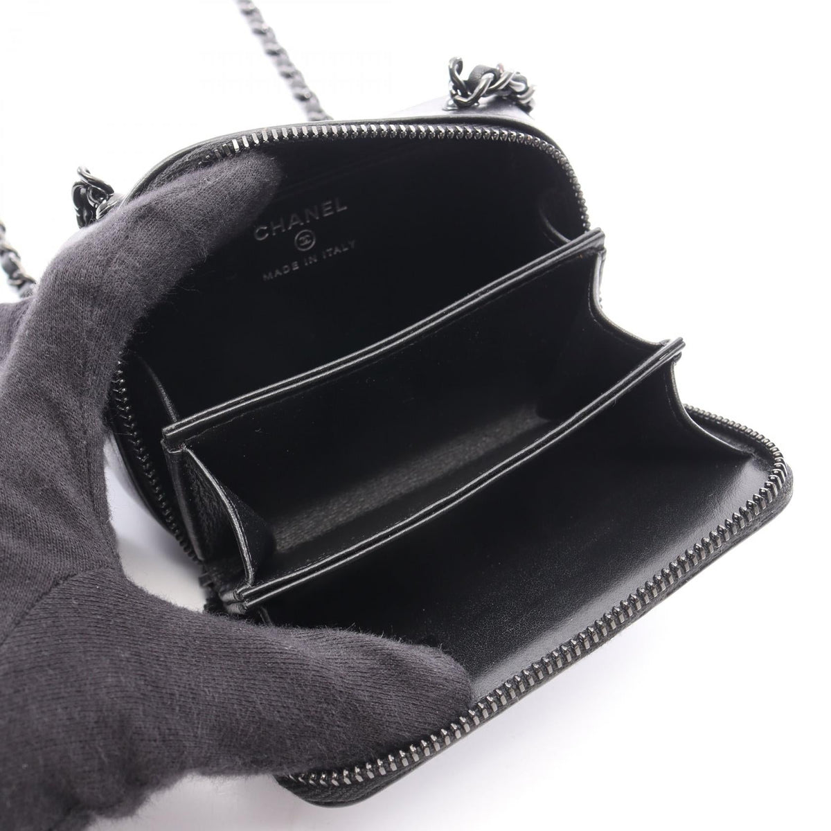 CHANEL Black Matelasse Mini Lambskin (sheep leather) 2101220080129