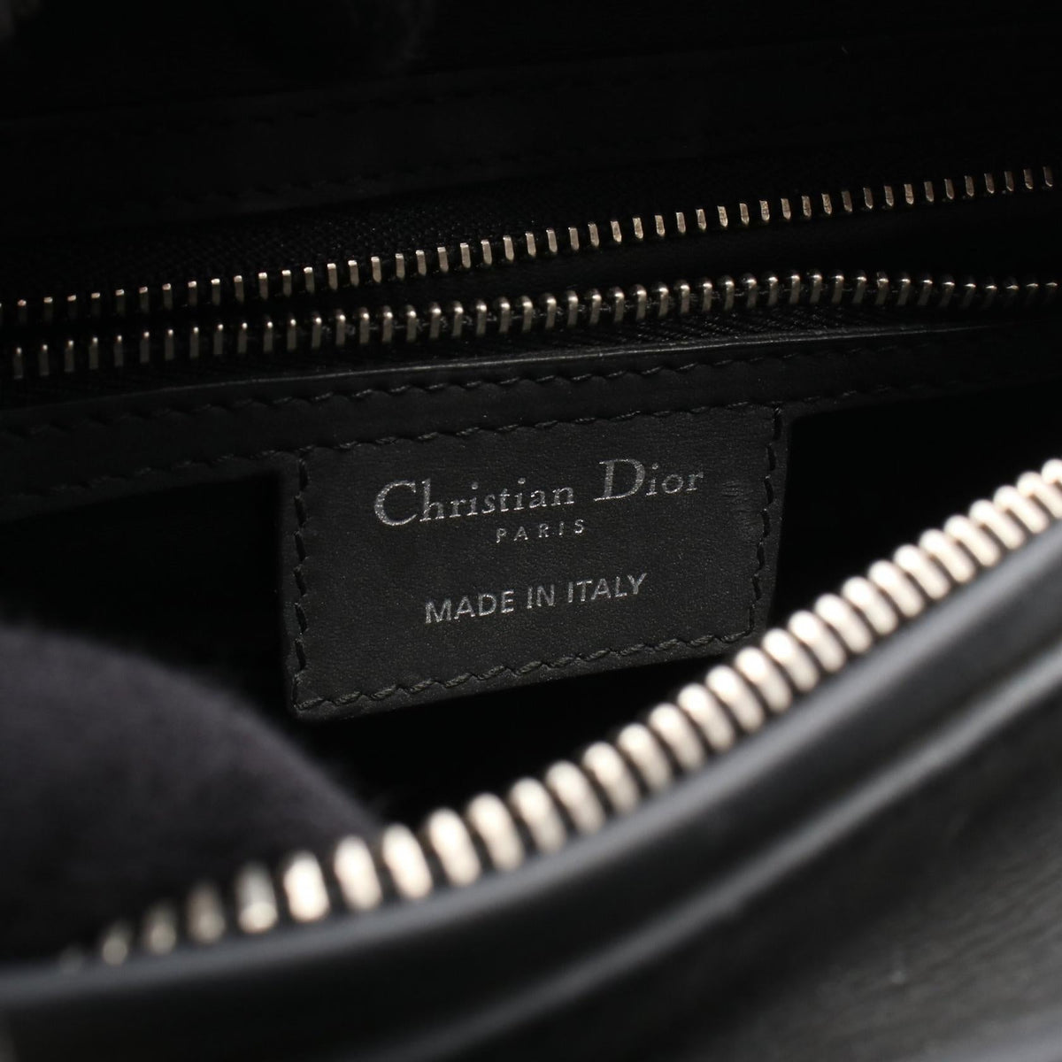 Dior LADY DIOR Christian Dior Cannage 2WAY Handbag Black leather 2101220080150
