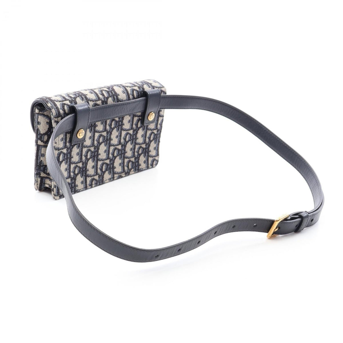 Dior SADDLE Oblique Waist bag Body bag Navy/Beige canvas leather 2101220080228