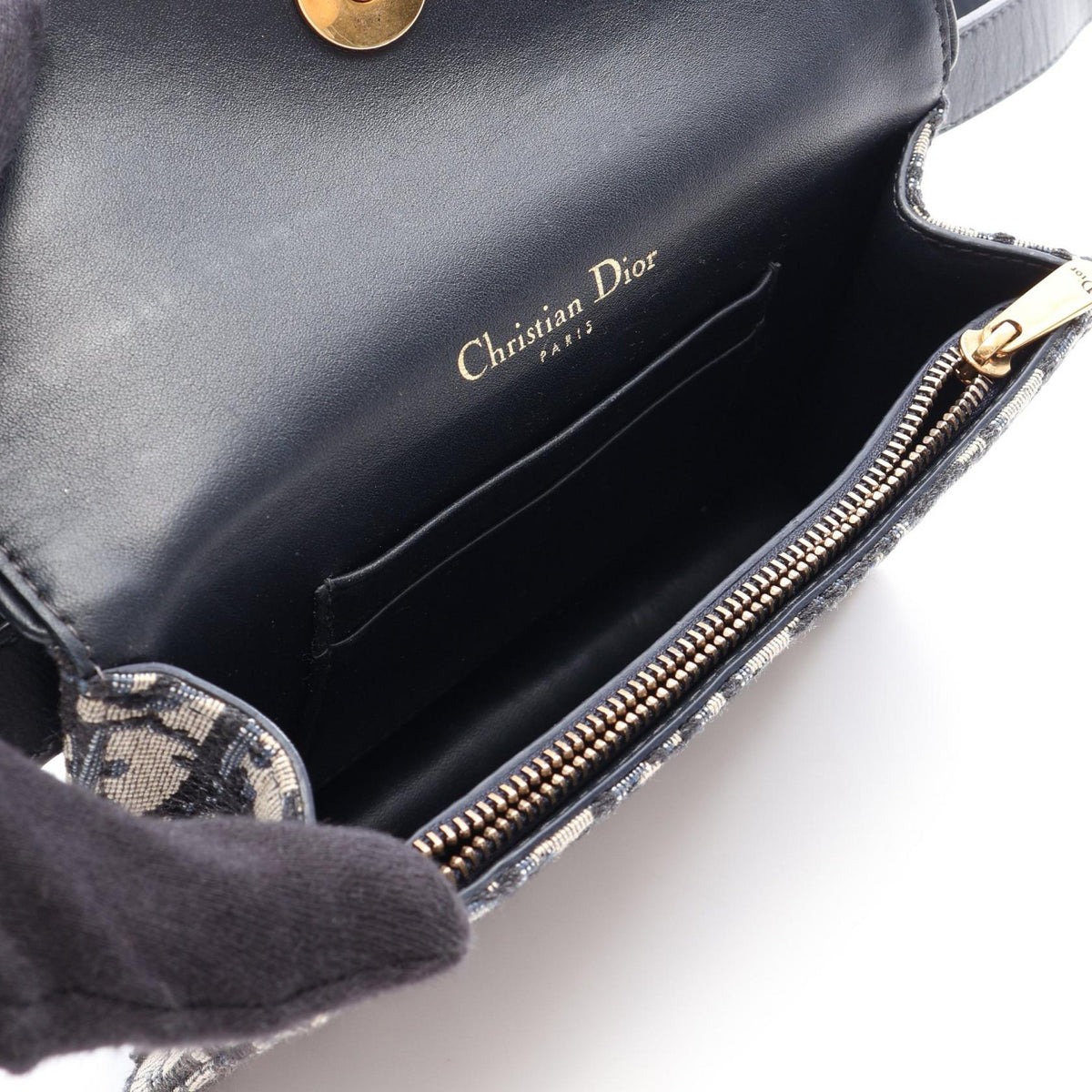 Dior SADDLE Oblique Waist bag Body bag Navy/Beige canvas leather 2101220080228