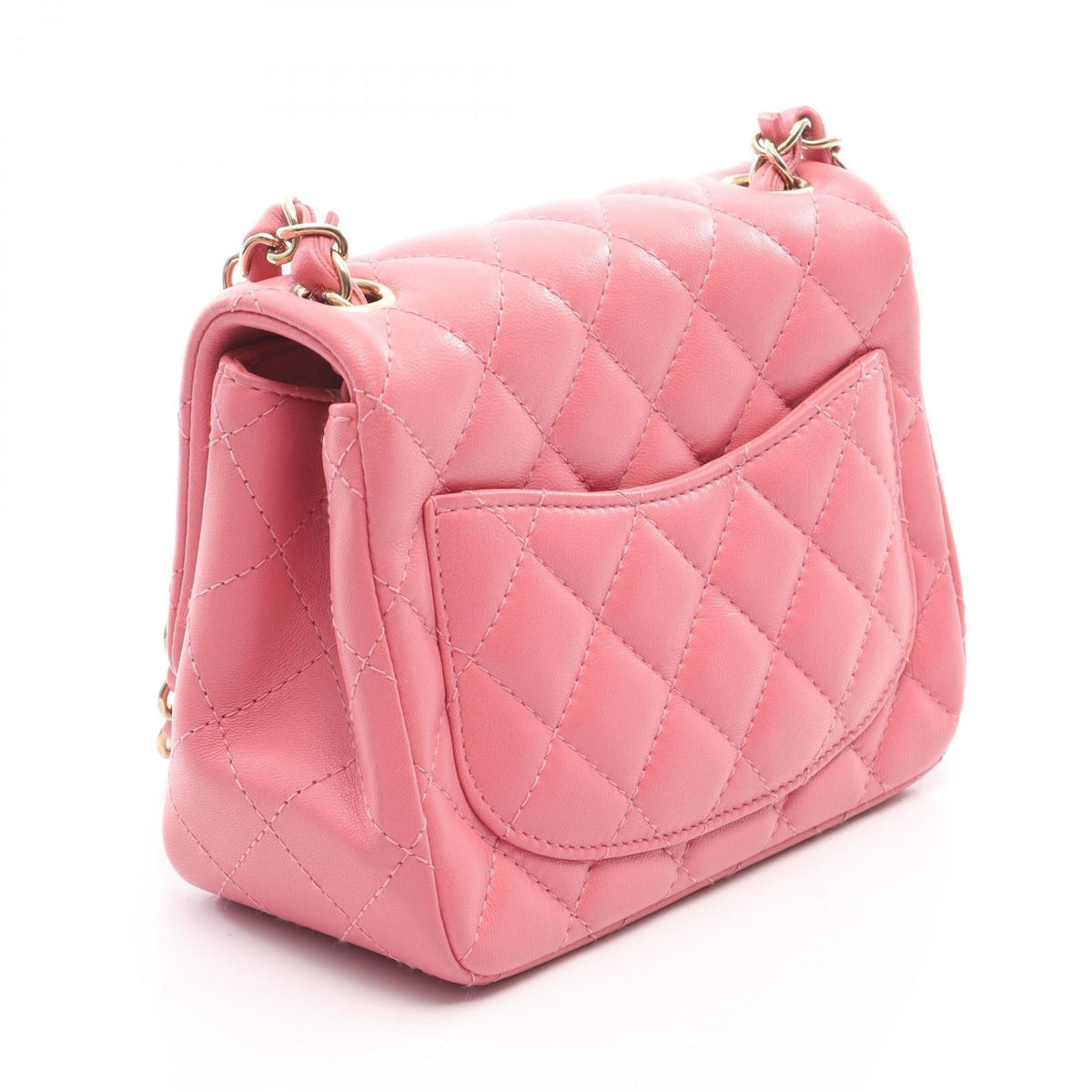CHANEL Pink Mini Matelasse Lambskin (sheep leather) 2106800639346