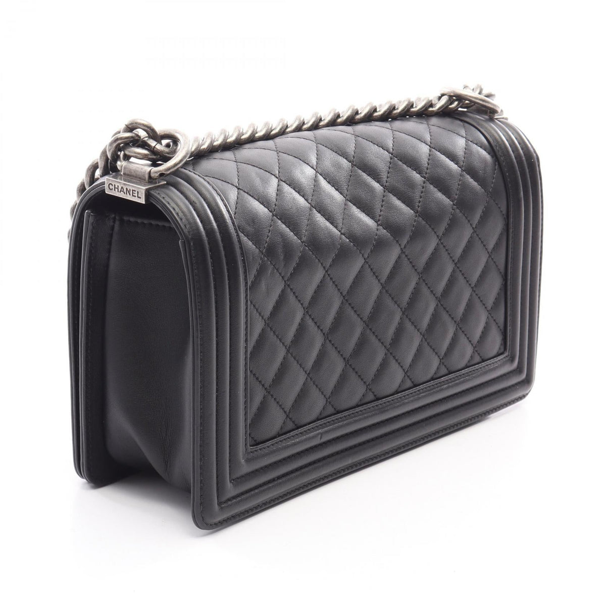 CHANEL Black Boy Chanel Antique Silver Hardware Lambskin (sheep leather) A67086 2106800639384