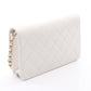 CHANEL White Matelasse leather 2106800639483