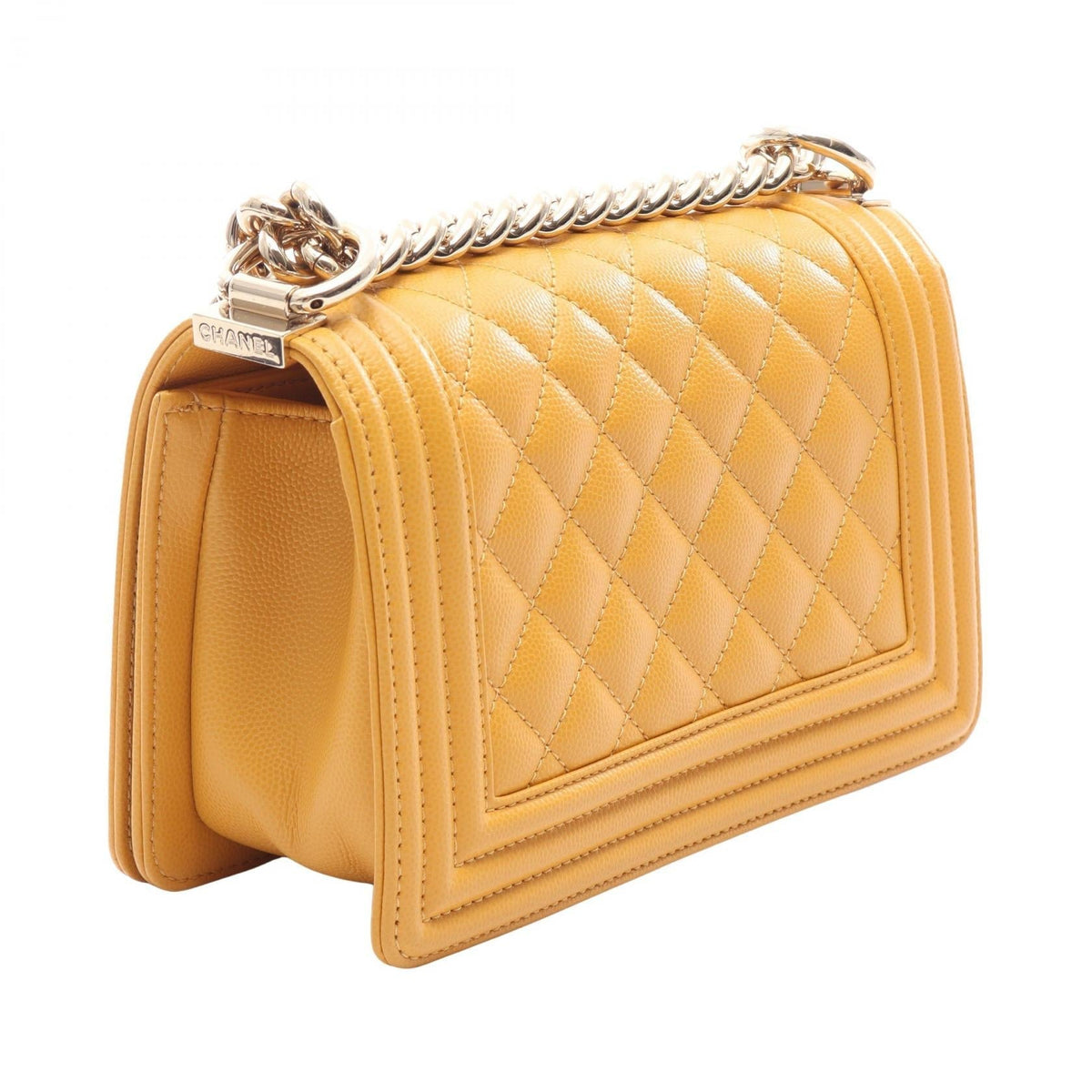 CHANEL Yellow Boy Chanel Small Grained Calfskin leather A67085 2106800639407
