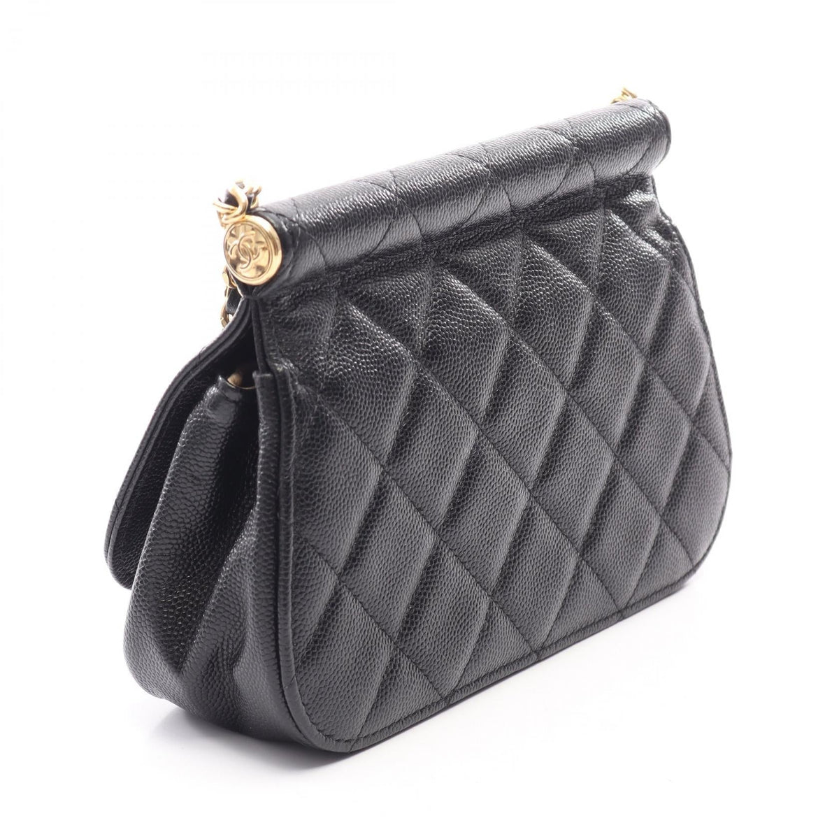 CHANEL Black Matelasse Grained Calfskin leather 2106800639506