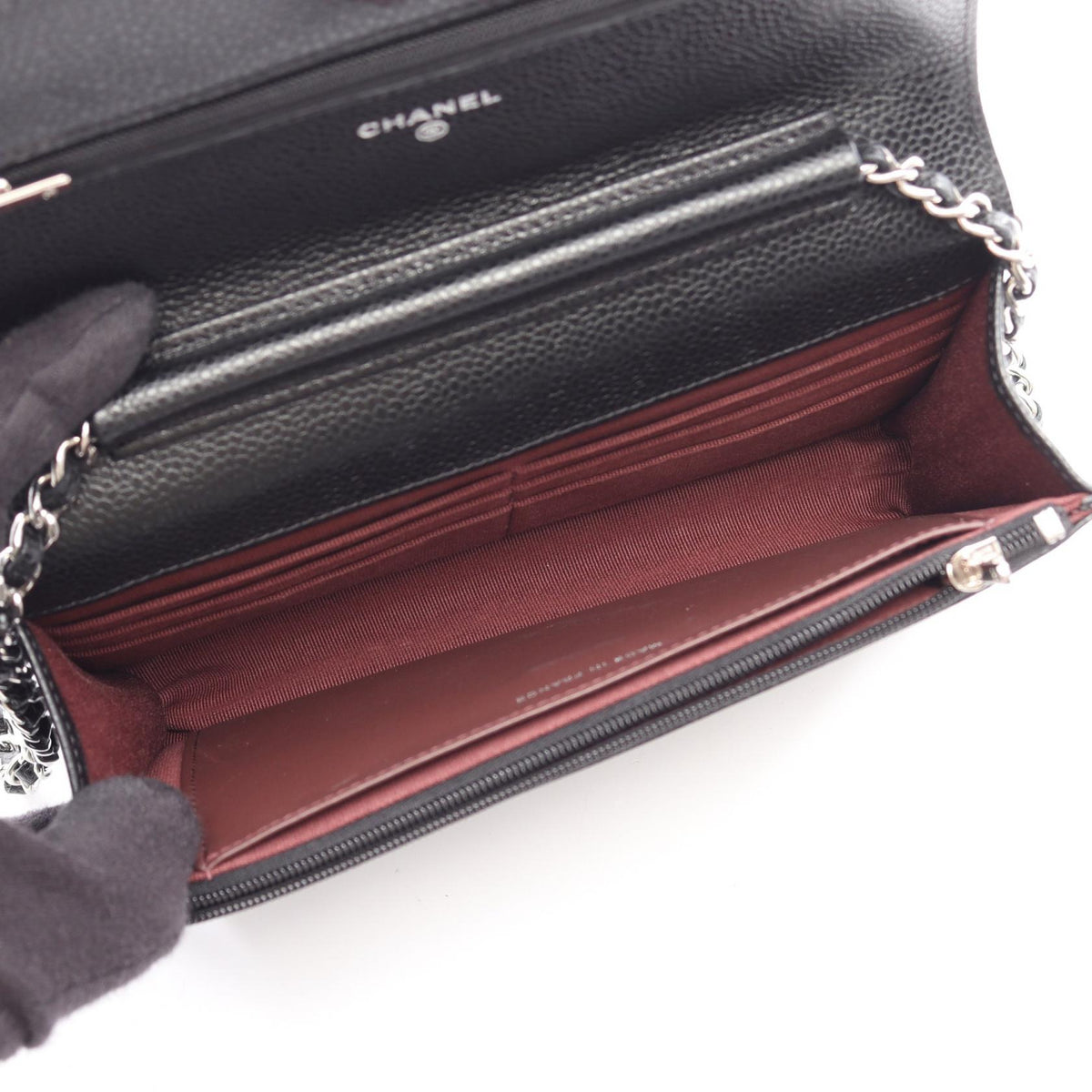 CHANEL Black Matelasse Grained Calfskin leather AP0250 2106800639650
