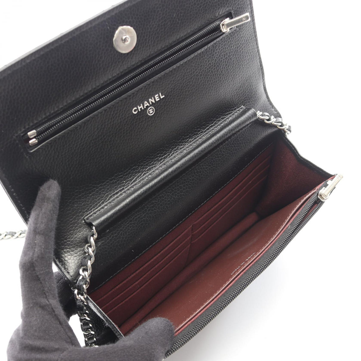 CHANEL Black Matelasse Grained Calfskin leather AP0250 2106800639667