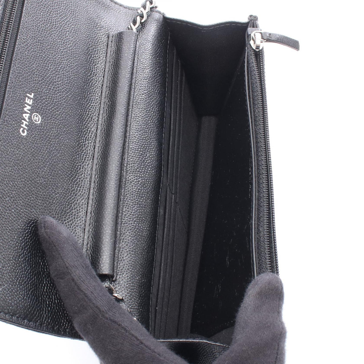 CHANEL Black Matelasse Grained Calfskin leather AP0250 2106800639698