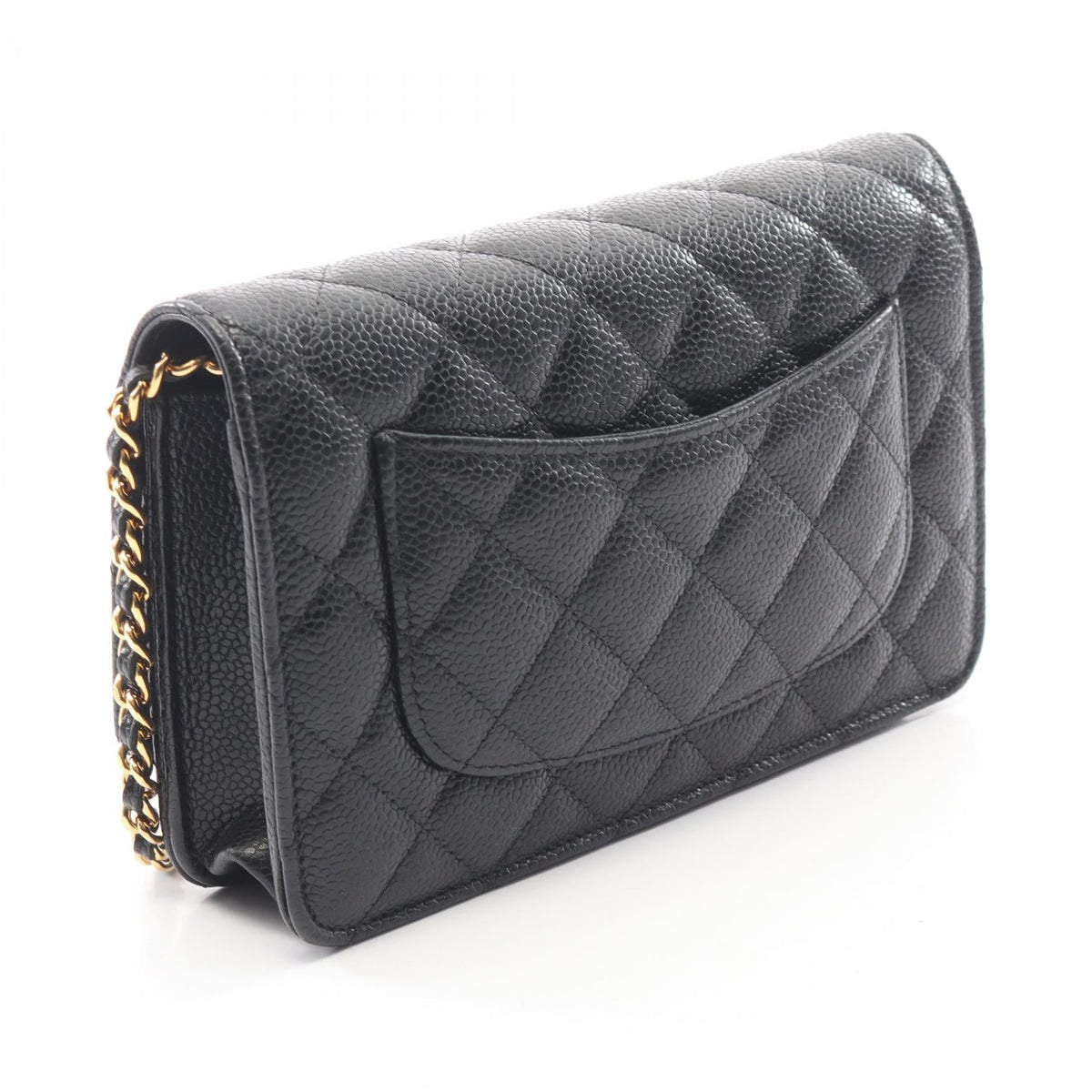 CHANEL Black Matelasse Grained Calfskin leather AP0250 2106800639681