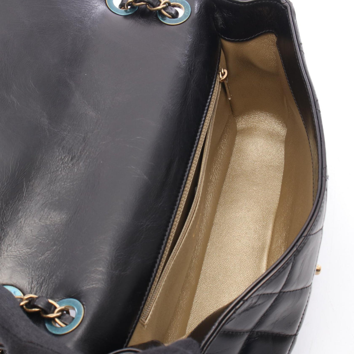 CHANEL Black Matelasse single flap leather 2106800639230