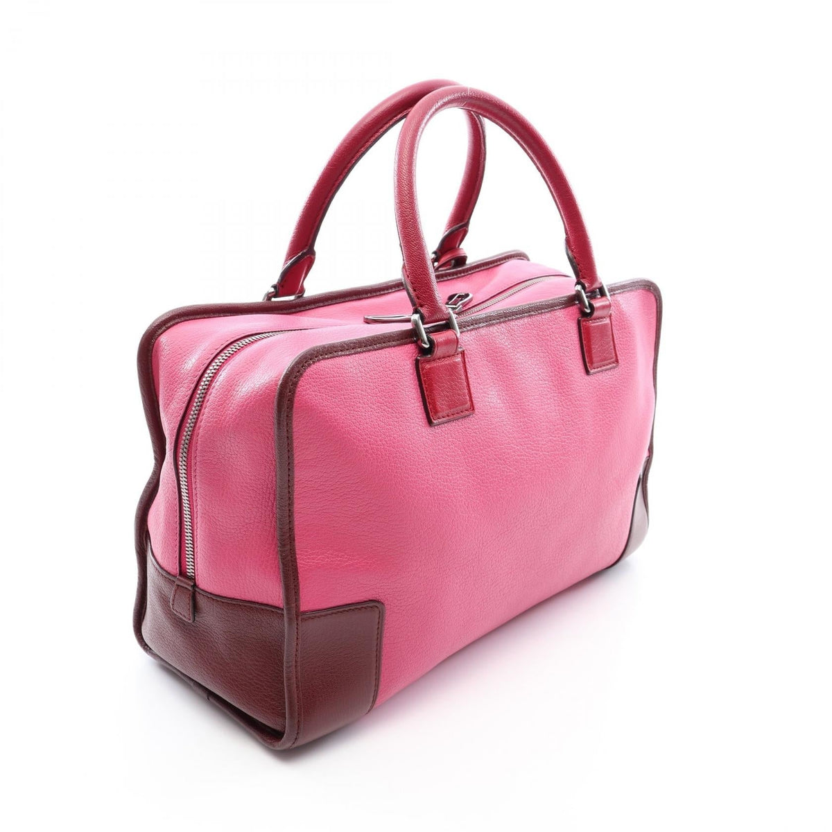 LOEWE Amazona 36 Handbag Pink/Red/Brown leather 2101220103163