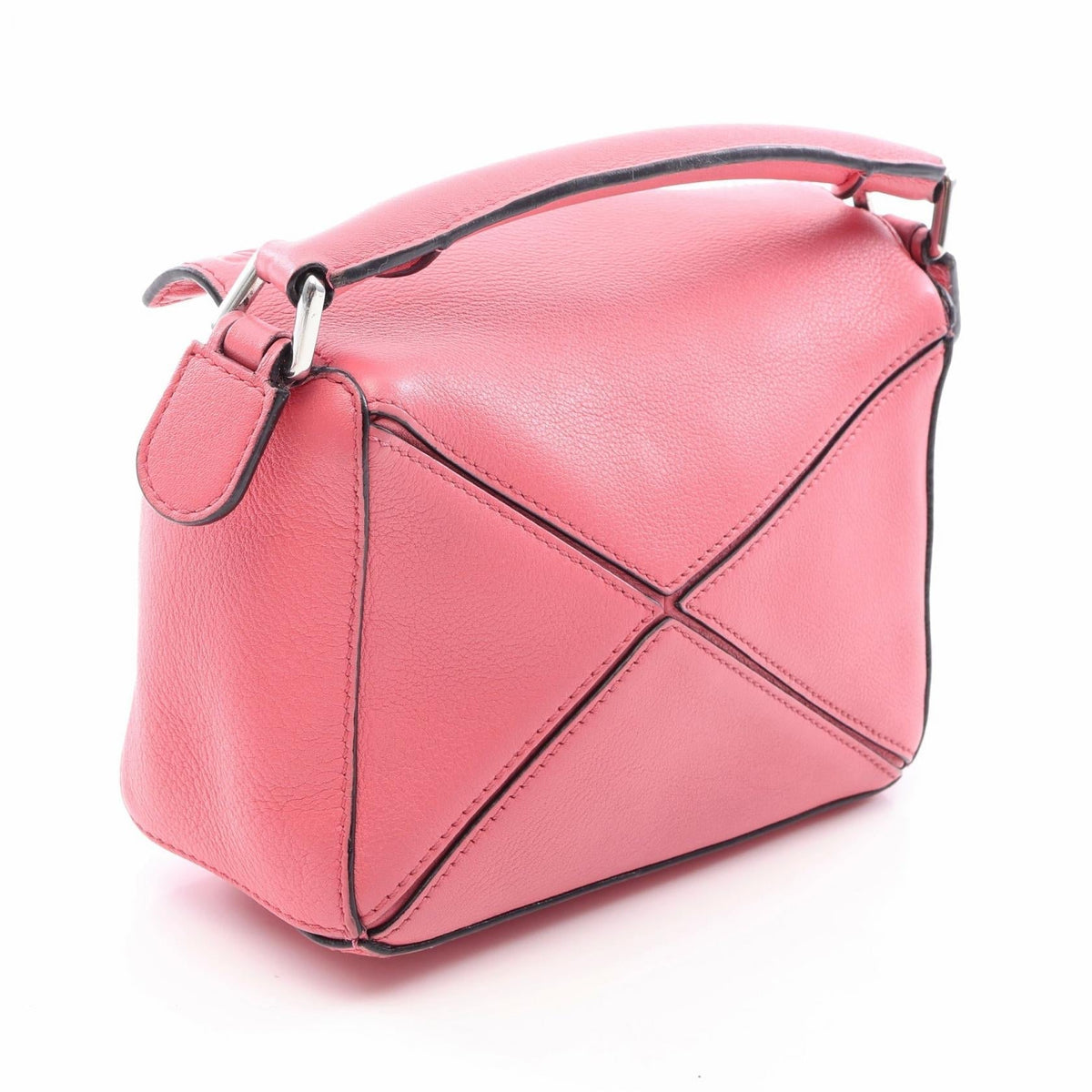 LOEWE Puzzle bag mini 2WAY Handbag Pink leather 2101220104450