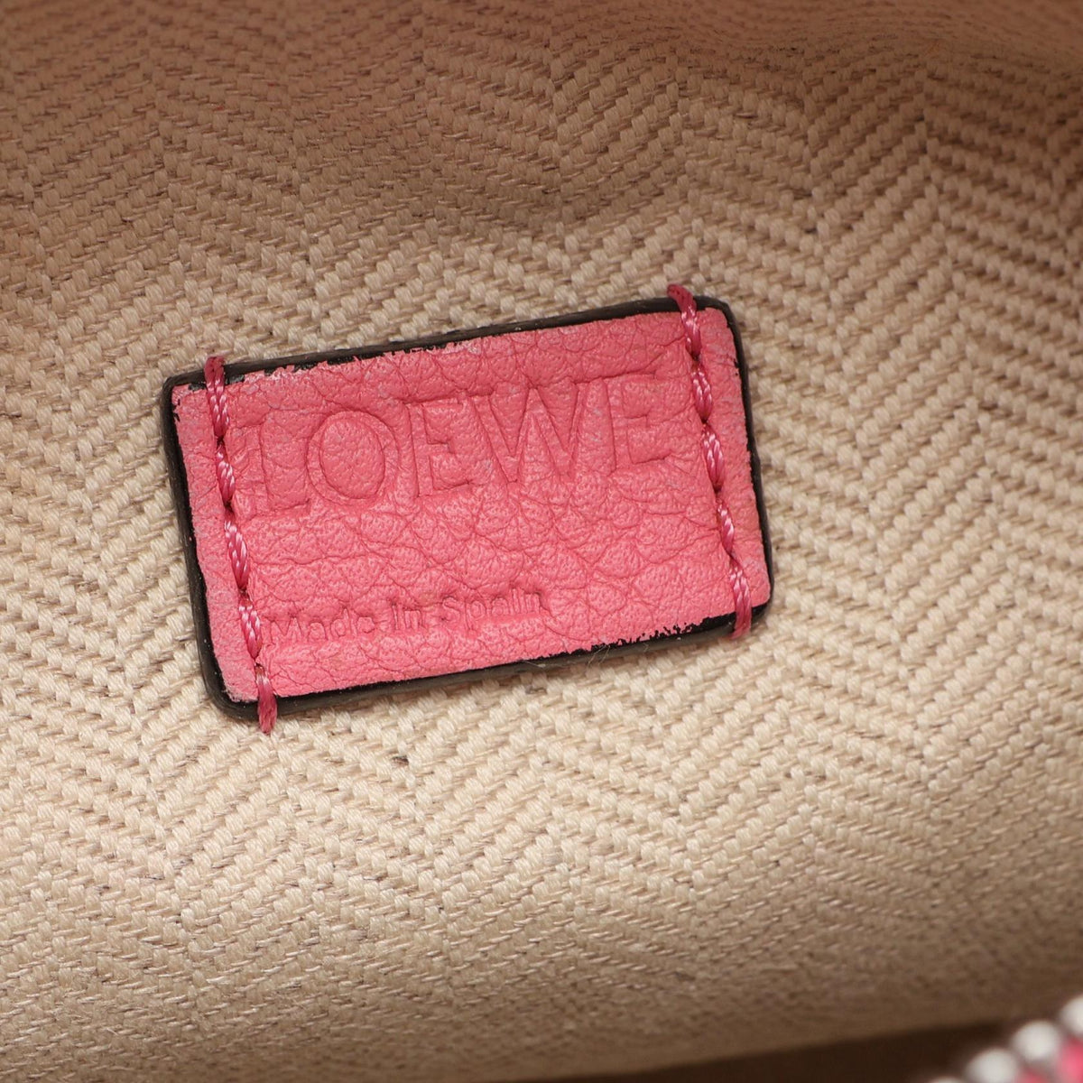 LOEWE Puzzle bag mini 2WAY Handbag Pink leather 2101220104450