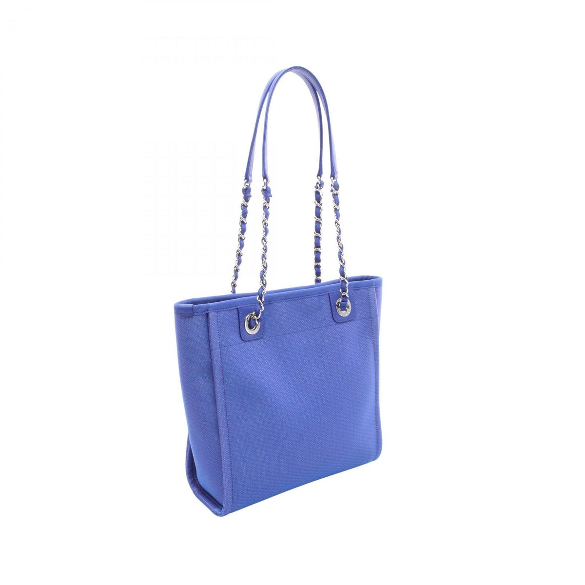 CHANEL Blue/Red Deauville PM canvas�leather 2101220073763