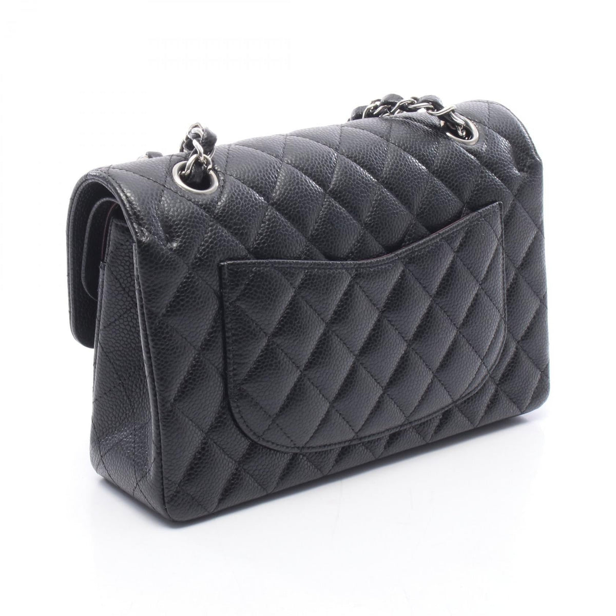 CHANEL Black Matelasse W flap Grained Calfskin leather 2104102529679