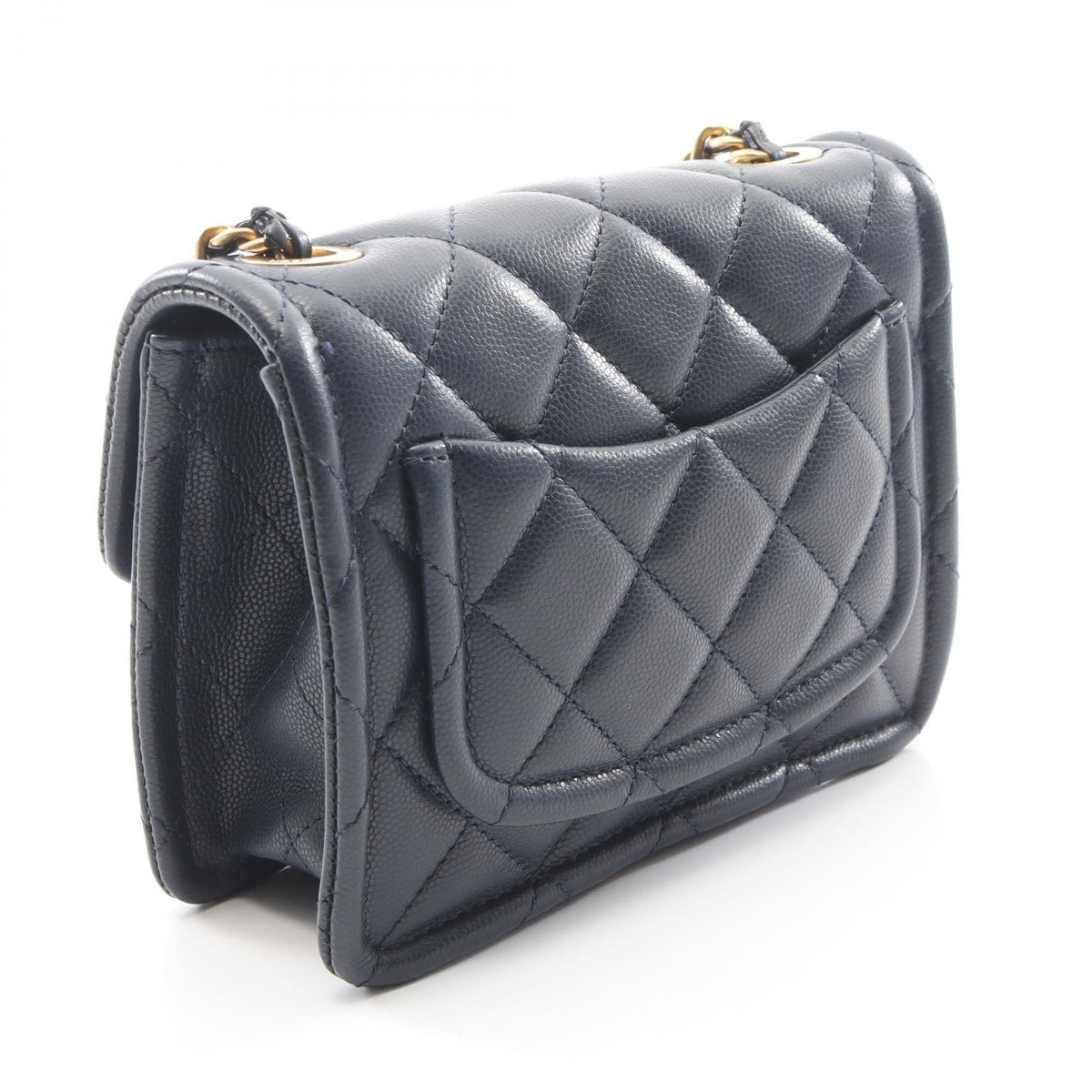 CHANEL Navy Matelasse Lambskin (sheep leather) 2104102529327