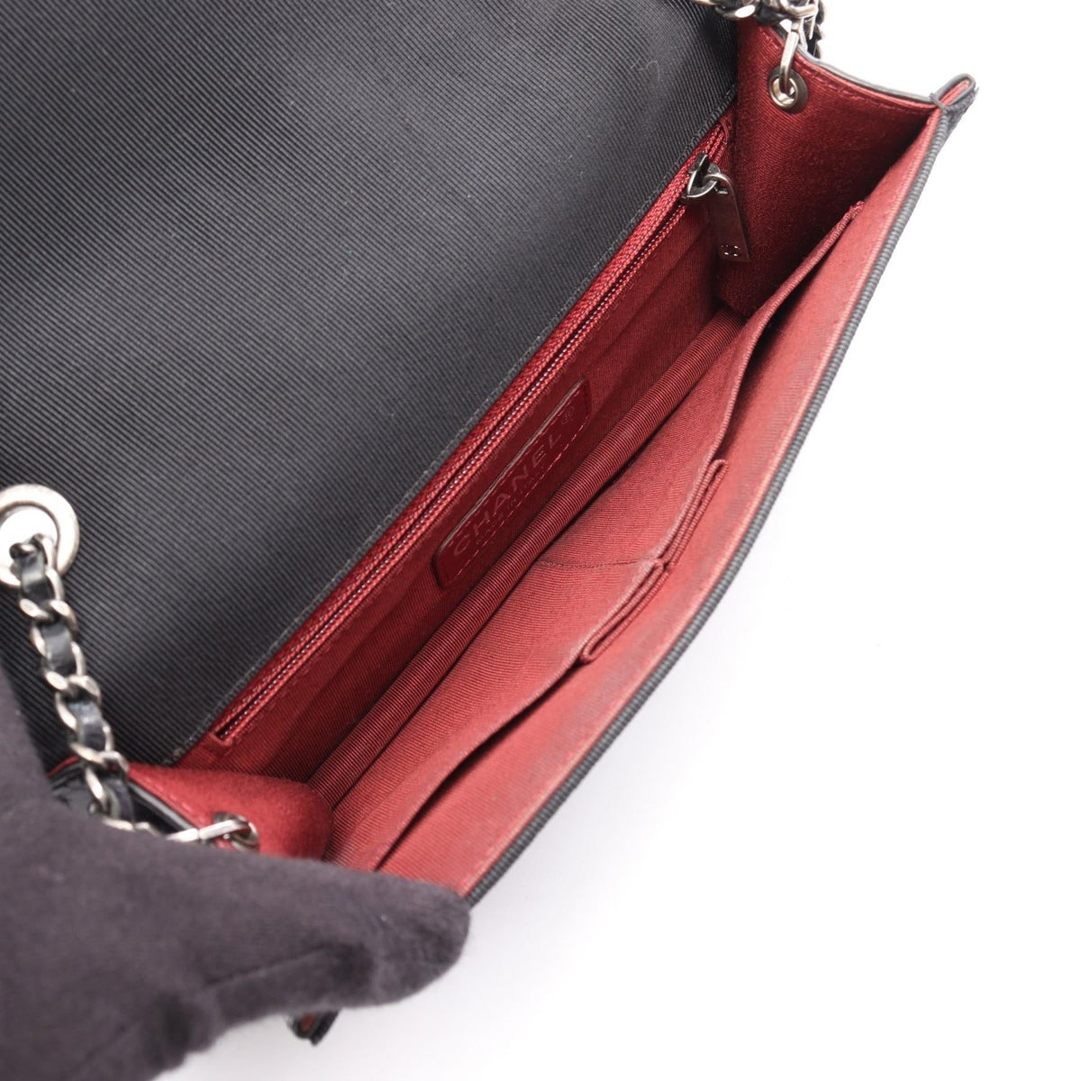CHANEL Black Matelasse Lambskin (sheep leather) 2104102529396