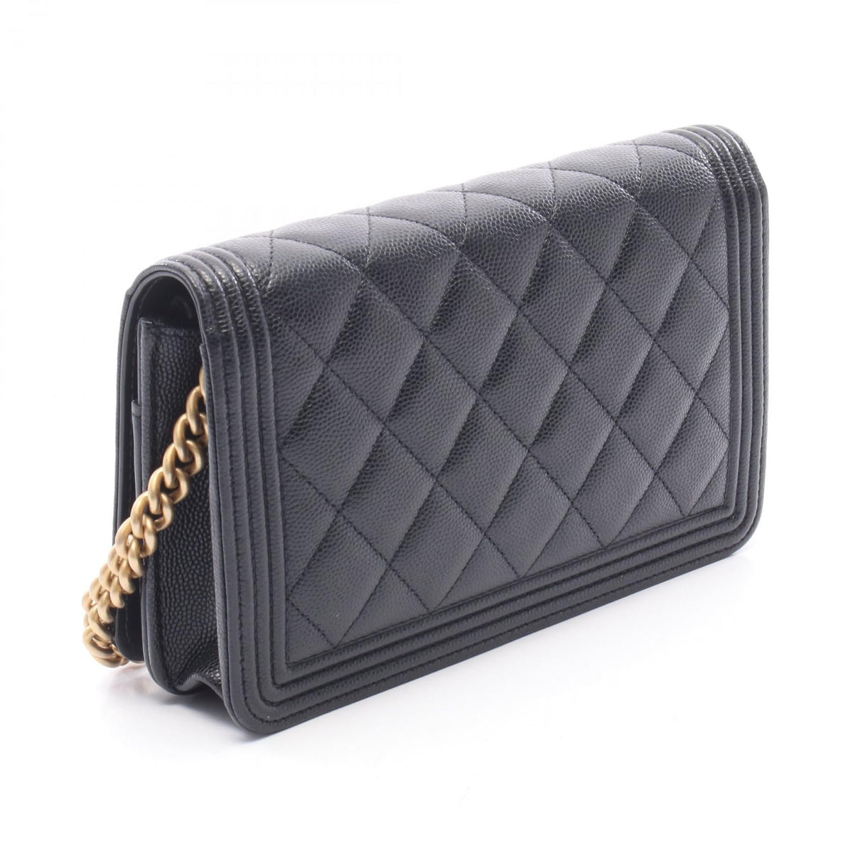 CHANEL Black Boy Chanel Matelasse Grained Calfskin leather A81969 2104102529242