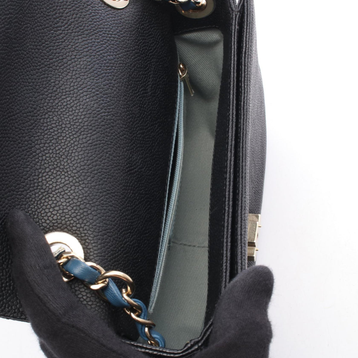 CHANEL Black Matelasse Half Coco Grained Calfskin leather 2104102529266