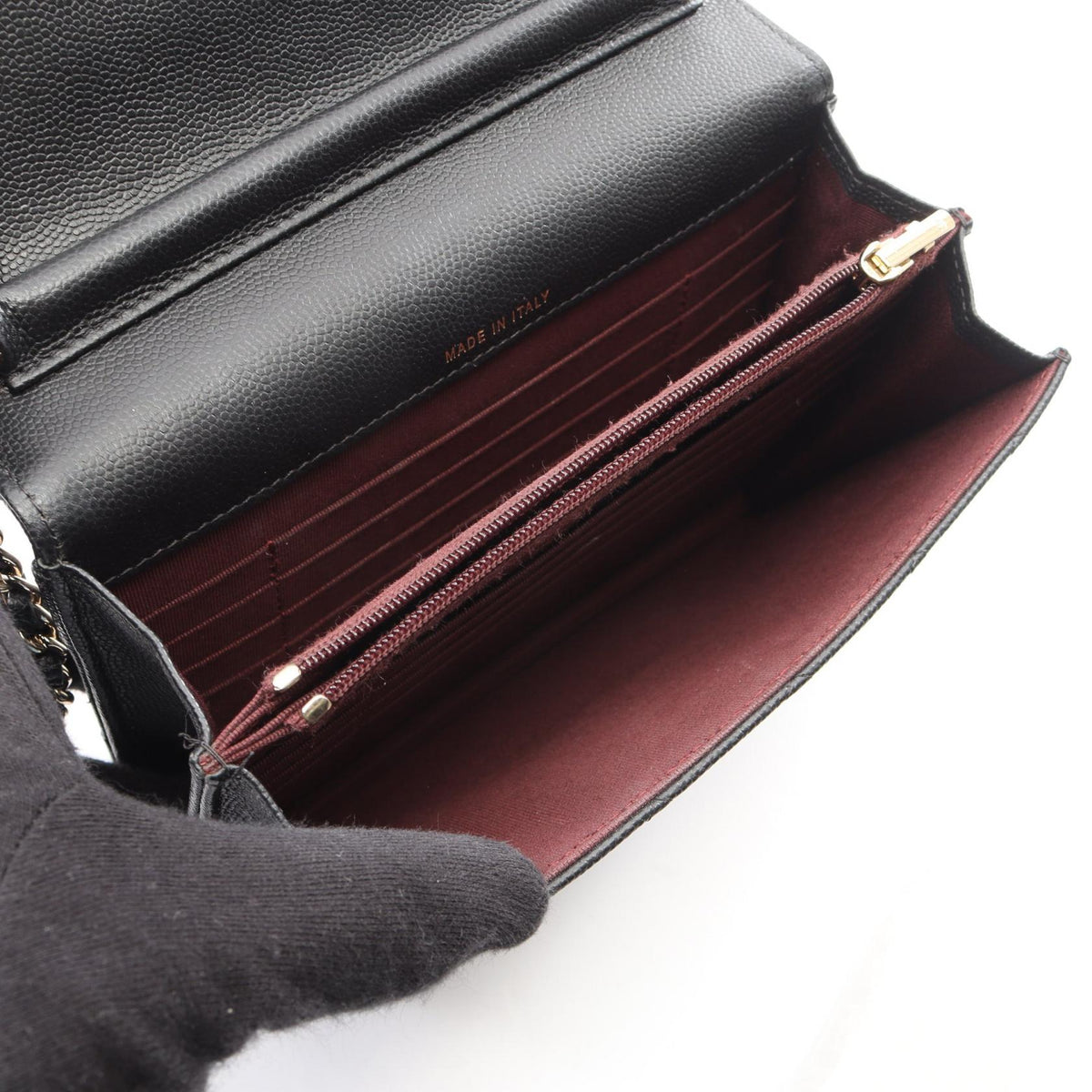 CHANEL Black Matelasse Grained Calfskin leather 2104102529488