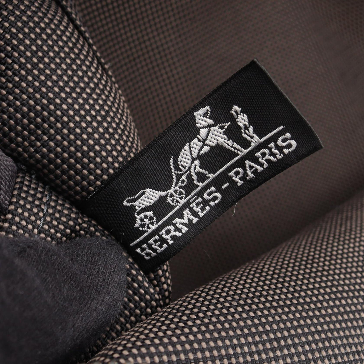 HERMES HerlineMM Tote Bag Gray canvas 2101220059668