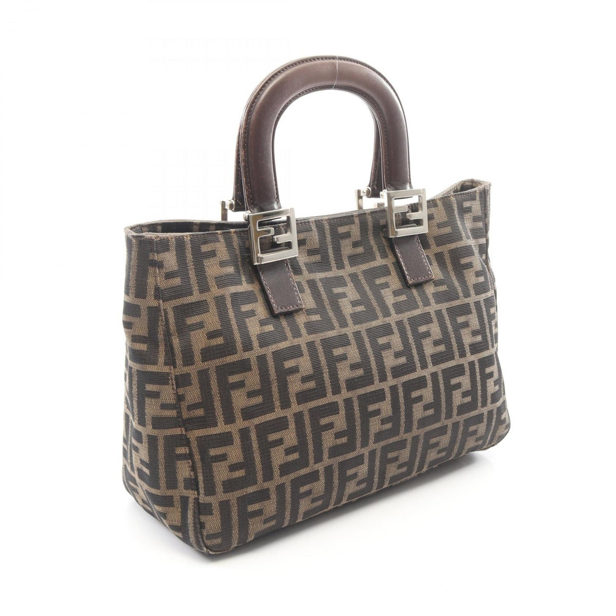 FENDI Zucca Tote Bag Brown canvas leather 2101220060060