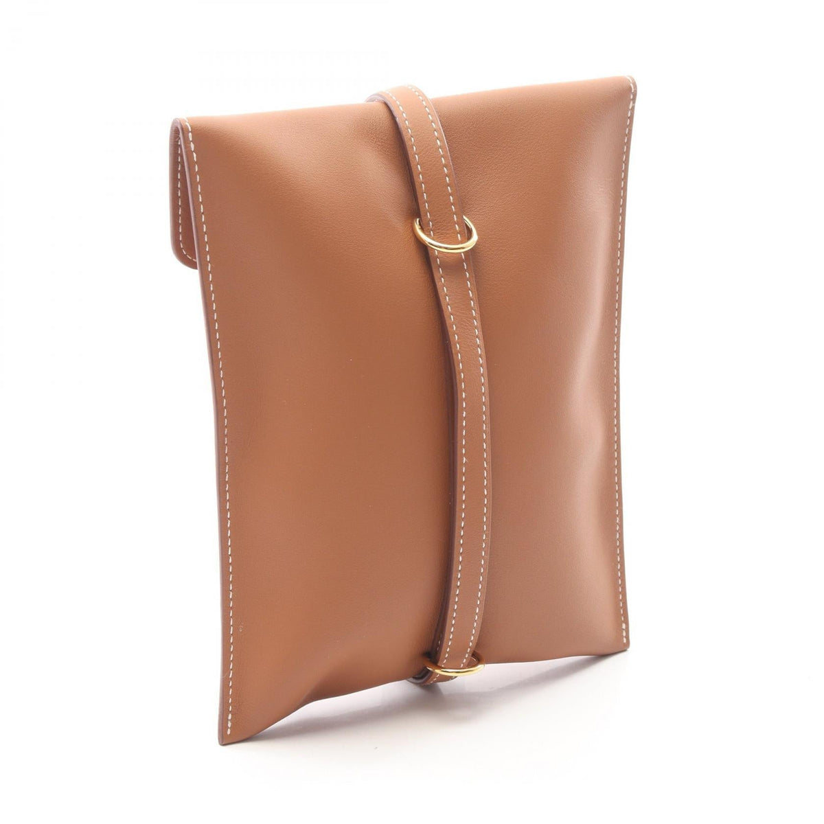 HERMES Glennan To-Go Shoulder BagGold Gold Brown Vaux Swift leather leather Calfskin (cowhide) Vaux Swift leather 2104102529037