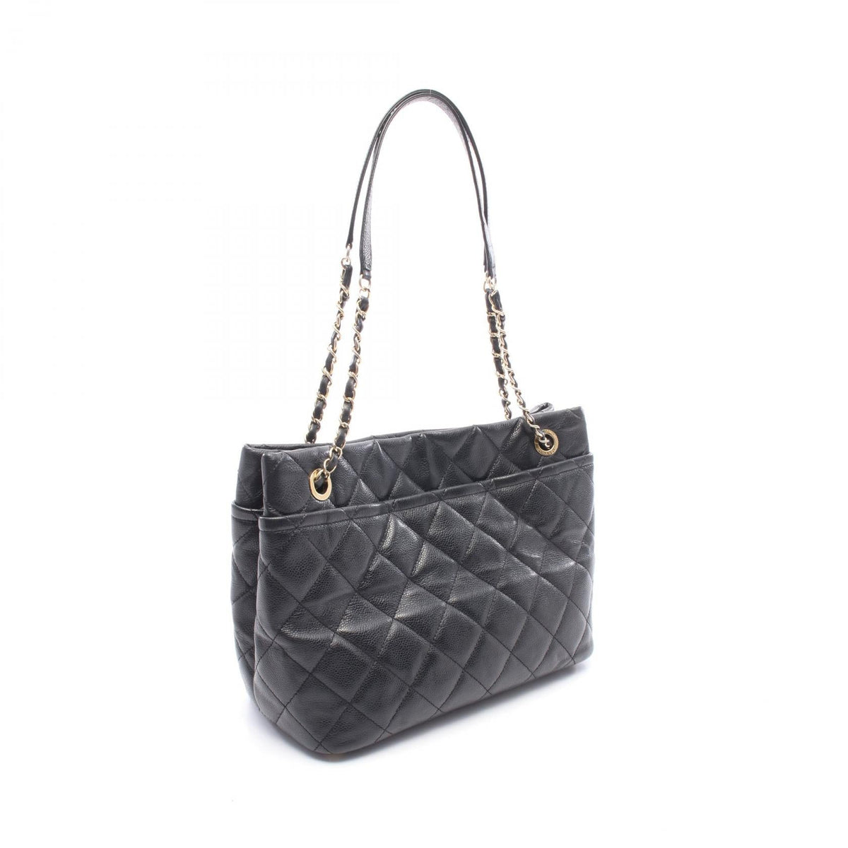 CHANEL Black Matelasse COCO Mark Grained Calfskin leather 2104102529006