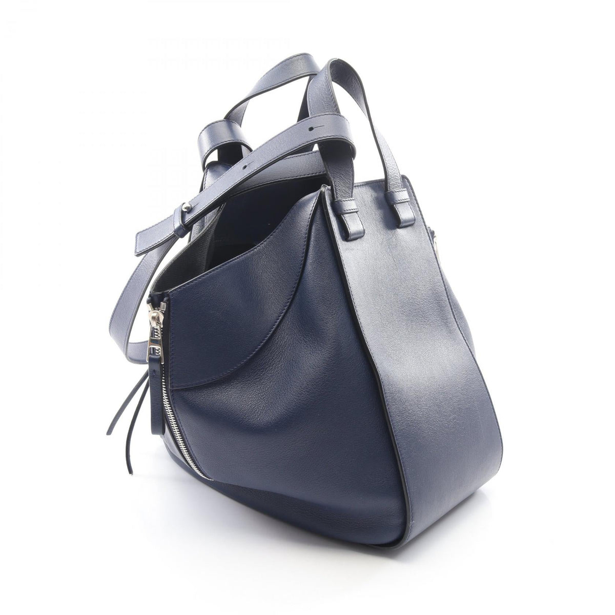 LOEWE Hammock Medium 2WAY Handbag Navy leather 2101220058920