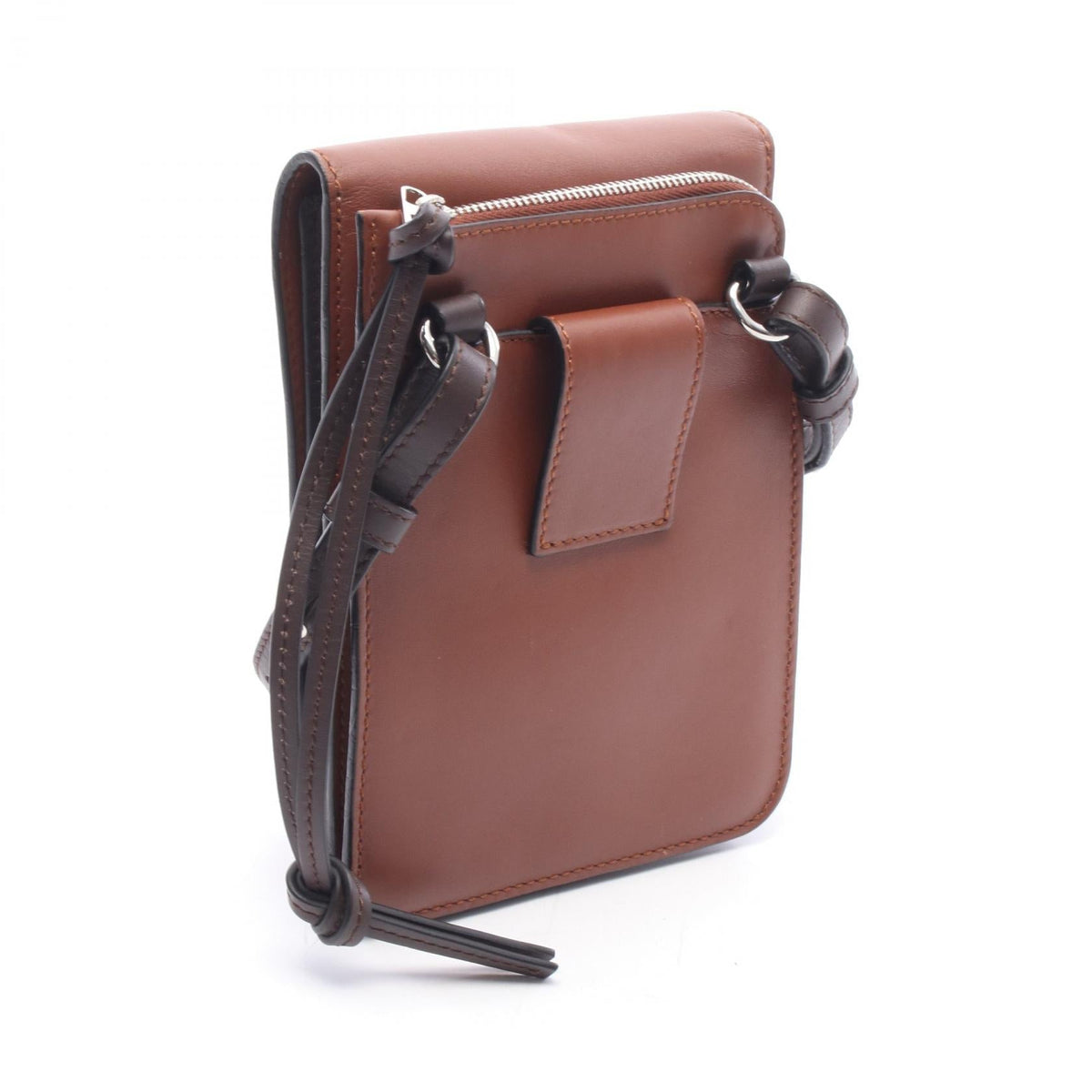 LOEWE GUSSET FLAT CROSSBODY - Gusset Flat Crossbody Bag Shoulder Bag Brown leather 2101220058975