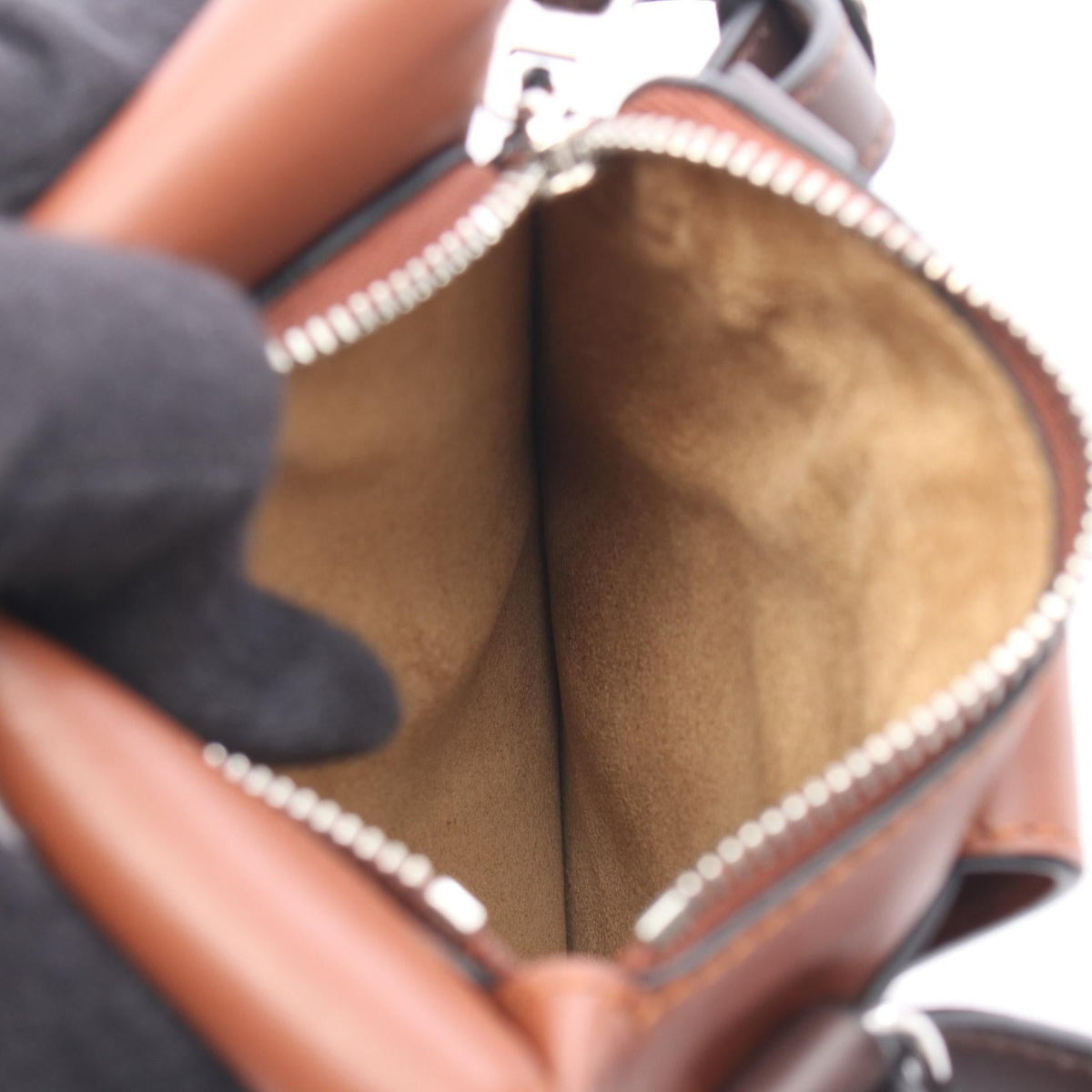 LOEWE GUSSET FLAT CROSSBODY - Gusset Flat Crossbody Bag Shoulder Bag Brown leather 2101220058975
