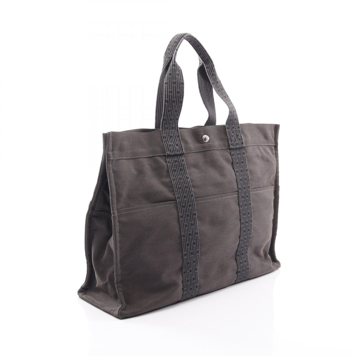 HERMES HerlineGM Tote Bag Gray canvas 2101220059620