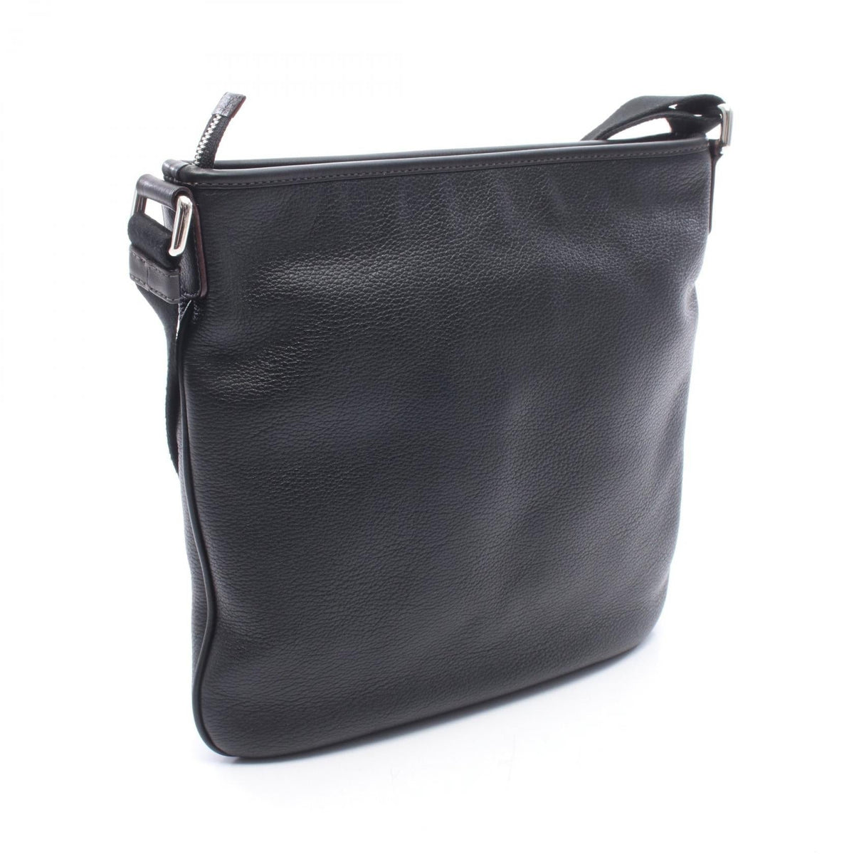 LOEWE anagram Shoulder Bag Black leather 2101220058630