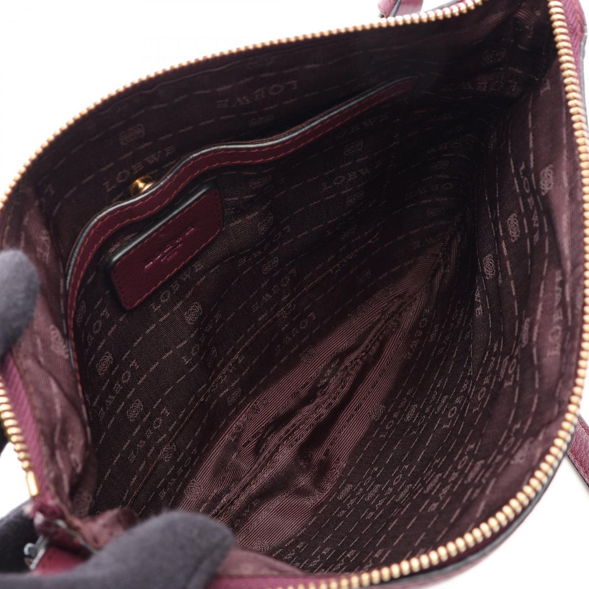 LOEWE Heritage Shoulder Bag Bordeaux leather 2101220058661