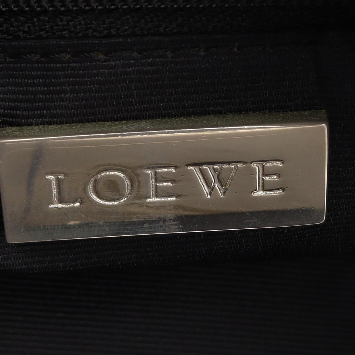 LOEWE anagram Shoulder Bag Black leather 2101220058807