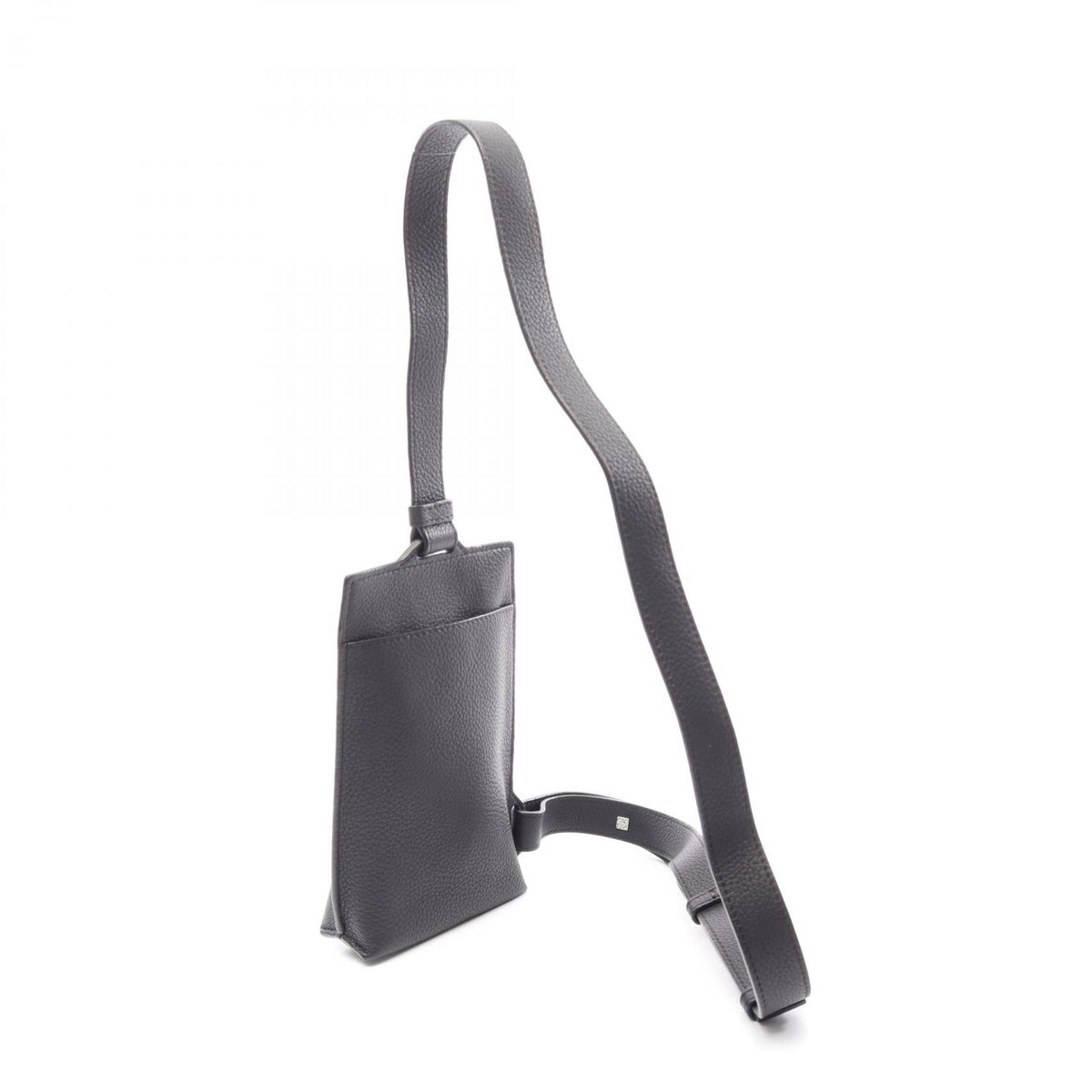 LOEWE Anagram Vertical T-Pocket Waist bag Body bag Black leather C660P02X01 2106800638998